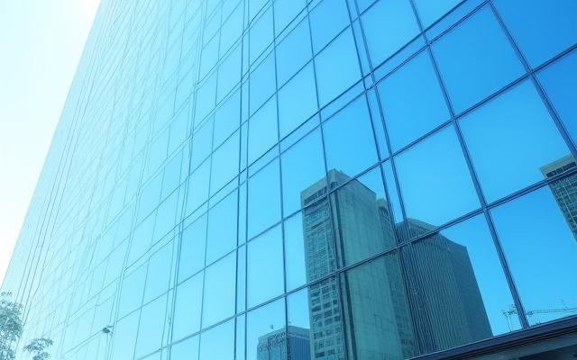 東京ベイフロントオフィスビルの輝く外観